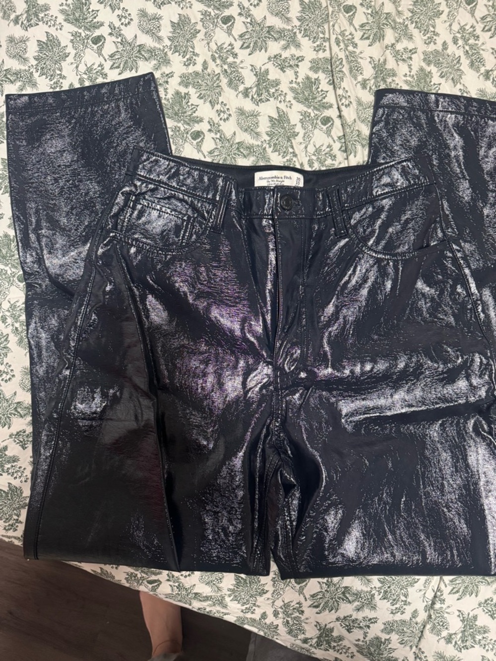 Shiny Navy Coated Abercrombie Jeans